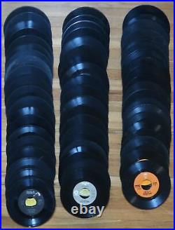 100 Vintage 45 RPM Singles Various Artists Country Folk Genre Box Lot Bx3