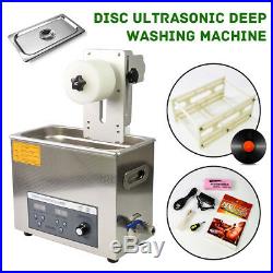 110V Liftable Ultrasonic Vinyl Record Cleaner LP Album Disc Cleaner Deep Washing
