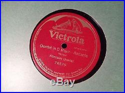 12 ANTIQUE VICTROLA RECORDS one sided Victor Talking Machine HEIFETZ CARUSO