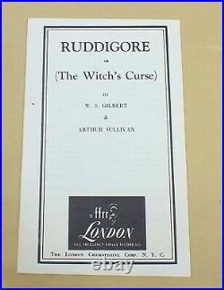 1950 GILBERT & SULLIVAN Ruddigore THE WITCH'S CURSE Record 2x VINYL #LLP 243 244