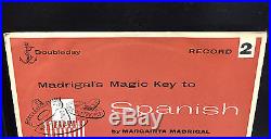 1953 Madrigal's Magic Key To Spanish 1 & 2 VG+ 2 LP withBook RARE Andy Warhol Art