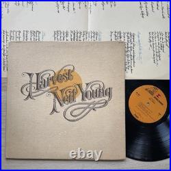 1970s Neil Young Harvest Vintage LP Complete VG+ Reprise +Lyric Book +Sleeve