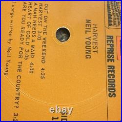 1970s Neil Young Harvest Vintage LP Complete VG+ Reprise +Lyric Book +Sleeve