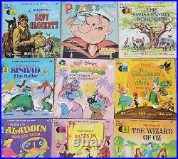 (20) Disney vinyl records Lot 45s Aladdin, Wizard of Oz