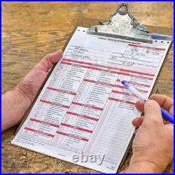 25-Pack, Annual Vehicle Inspection Report Form & 25-pack, Black