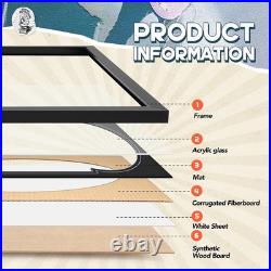 4 Pcs Vinyl Record Display Frame 16X22 Inches Double Groove Record