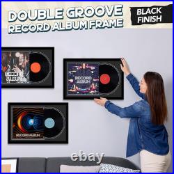 4 Pcs Vinyl Record Display Frame 16X22 Inches Double Groove Record