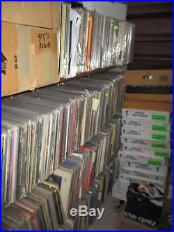 6,000+ RECORDS 33's 45's 78's 2,000 CASSETTES 200+ 8 TRACKS 100+ VHS COLLECTION