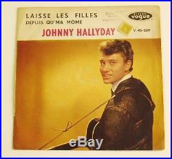 7 Johnny Hallyday Laisse Les Filles /Depuis Qu'ma Môme Vogue 1961 sehr rar