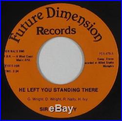 70s Soul Funk 45 Sir Henry Ivy He Left You Standing Future Dimension VG++