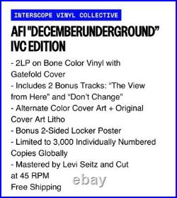 AFI Decemberunderground IVC Edition Bone Color Vinyl 2XLP Limited #0931
