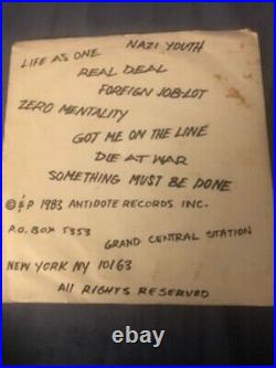 ANTIDOTE Thou Shalt Not Kill 7 OG PUNK NYHC Misfits, 1st Pressing, Rare. 1983