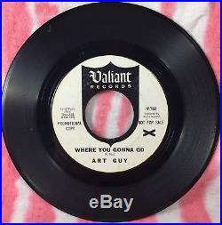 ART GUY Rare 67 Garage Fuzz 45 rpm Where You Gonna Go WLP Valiant Records V-762