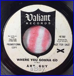 ART GUY Rare 67 Garage Fuzz 45 rpm Where You Gonna Go WLP Valiant Records V-762