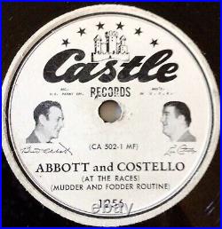 Abbott And Costello 78 RPM Castle Records AT THE RACES