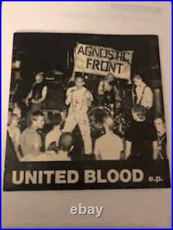 Agnostic Front -united Blood 7 Ep. Nyhc, Skinhead, 1983
