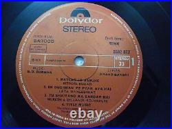 BAROOD S D BURMAN 1975 RARE LP RECORD OST orig BOLLYWOOD VINYL hindi India VG+