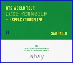 BTS WORLD TOUR LOVE YOURSELFSPEAK SAO PAULO DVD 2CD+PBook+Poster+GIFT+Pre-Order