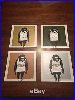 Banksy Laugh NowithKeep It Real Complete set of 4 DJ DM vinyl records and covers