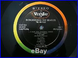 Beatles INCREDIBLE 64 VERS. 1 VJ' INTRODUCING THE BEATLES' AD BACK STEREO LP