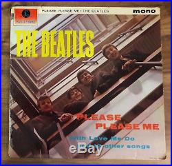 Beatles Please Please Me. PARLOPHONE GOLD BLOCK Vinyl LP (PMC 1202)