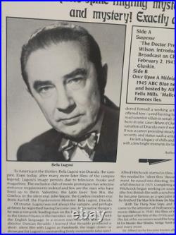 Bela Lugosi Meets Alfred Hitchcock Vinyl Record Album Radiola MR-1162 New Sealed