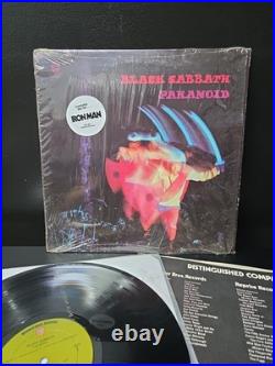 Black Sabbath Paranoid Lp Vinyl 1971 1st Press Shrink/Hype/Insert EX/EX