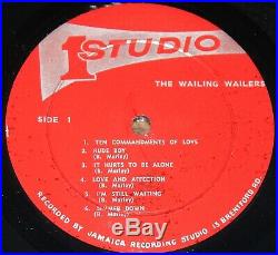 Bob Marley The Wailers Wailing Studio One Jamaican 1st Press Lp 1966 Near Mint