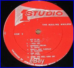 Bob Marley The Wailers Wailing Studio One Jamaican 1st Press Lp 1966 Near Mint
