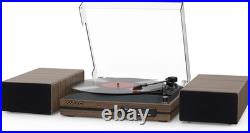 Boytone Vinyl Record Player with Dual Stereo Bookshelf Speakers Vintage Turntabl