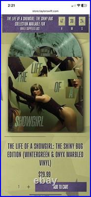 Bundle! Taylor Swift-The Life of a Showgirl Shiny Bug Ed Wintergreen Onyx + CD
