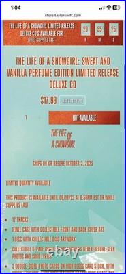 Bundle! Taylor Swift-The Life of a Showgirl Shiny Bug Ed Wintergreen Onyx + CD