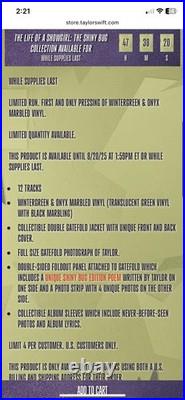 Bundle! Taylor Swift-The Life of a Showgirl Shiny Bug Ed Wintergreen Onyx + CD