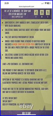 Bundle! Taylor Swift-The Life of a Showgirl Shiny Bug Ed Wintergreen Onyx + CD