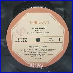 CARLO FELICE CILLARIO puccini tosca 2 LP MEL 443(2) Melodram Italy RARE NM