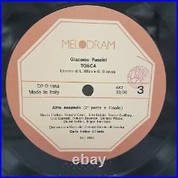 CARLO FELICE CILLARIO puccini tosca 2 LP MEL 443(2) Melodram Italy RARE NM