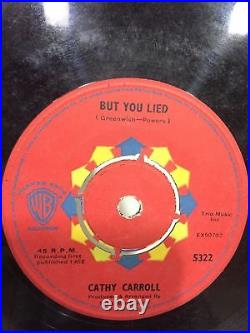 CATHY CARROLL the other woman/but you lied RARE SINGLE WARNER RED INDIA VG+