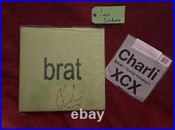 Charli XCX Brat LP Signed Autographed BLACK ICE + Guess / Breakers 7 inch Vinyl