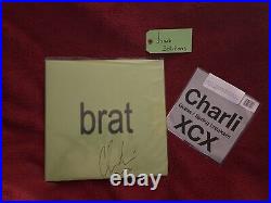 Charli XCX Brat LP Signed Autographed BLACK ICE + Guess / Breakers 7 inch Vinyl