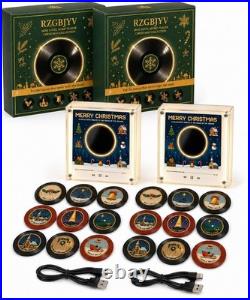 Christmas Vinyl Player Fridge Record NFC Magnetic Music Box Set 9PCS