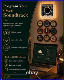 Christmas Vinyl Player Fridge Record NFC Magnetic Music Box Set 9PCS