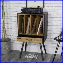 Classic retro vintage vinyl record storage filing cabinet rustic chic furniture