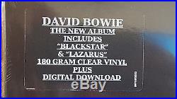 DAVID BOWIE BLACKSTAR 180g CLEAR VINYL LP SEALED VERY RARE 5000 LTD EDITION