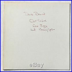 DAVID BOWIE OUT TAKES FROM ZIGGY AND MERCURY LPs RCA REFERENCE ACETATE