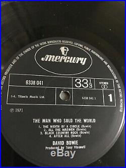 DAVID BOWIE The Man Who Sold The World 1st Press Dress Cover Mercury 6338041