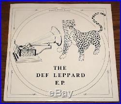 DEF LEPPARD THE DEF LEPPARD EP SIGNED UK BLUDGEON RIFFOLA SRT 7 1979 With INSERT