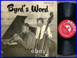 DONALD BYRD Byrd's Word LP SAVOY MG 12032 US 1956 RVG DG MONO Kenny Clarke VG+