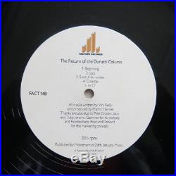 DURUTTI COLUMN The Return Of The. UK vinyl LP in sandpaper sleeve Factory