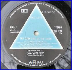 Dark Side of The Moon Pink Floyd SHVL 804 1st UK Press Solid Blue Triangle