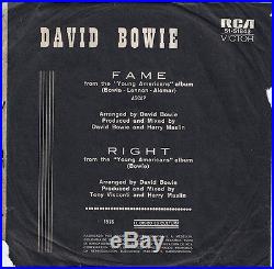 David BOWIE FAME COLOMBIA RCA Picture Sleeve 7 vinyl record 45 UNIQUE